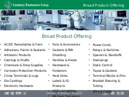 Broad Product Offering
