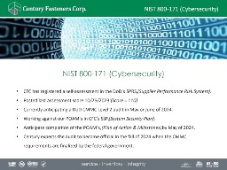 NIST 800-171 (Cybersecurity)